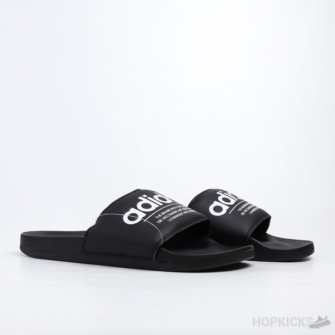 adilette black white